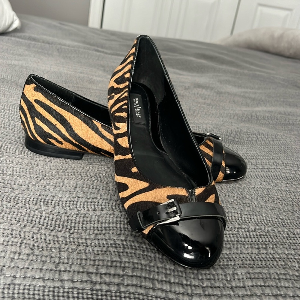 NEW WHBM Barcelona Cowhide Tiger Print Ballet
Flats 7.5